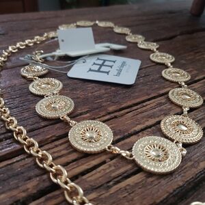 Haute Hippie Gold Medallion Belt Sizr M/L